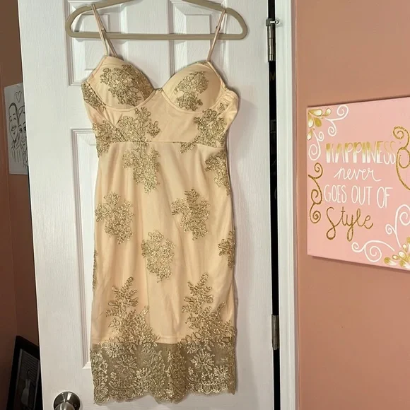 Fashion Nova | Dresses | Fashion Nova Gold And Crme Floral Lace Dress | Poshmark Fashion Nova | Dresses | Fashion Nova Gold And Crme Floral Lace Dress | Poshmark
